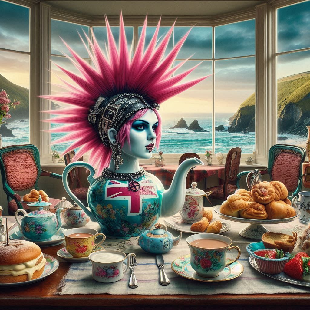 Teapot wearing a wig