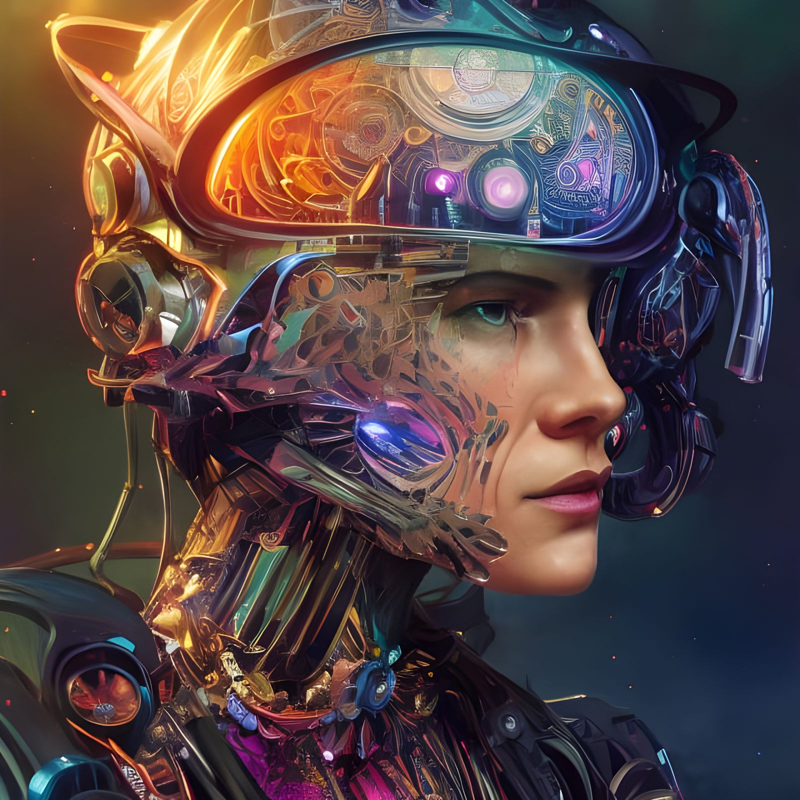 Cyber Gal - AI Generated Artwork - NightCafe Creator