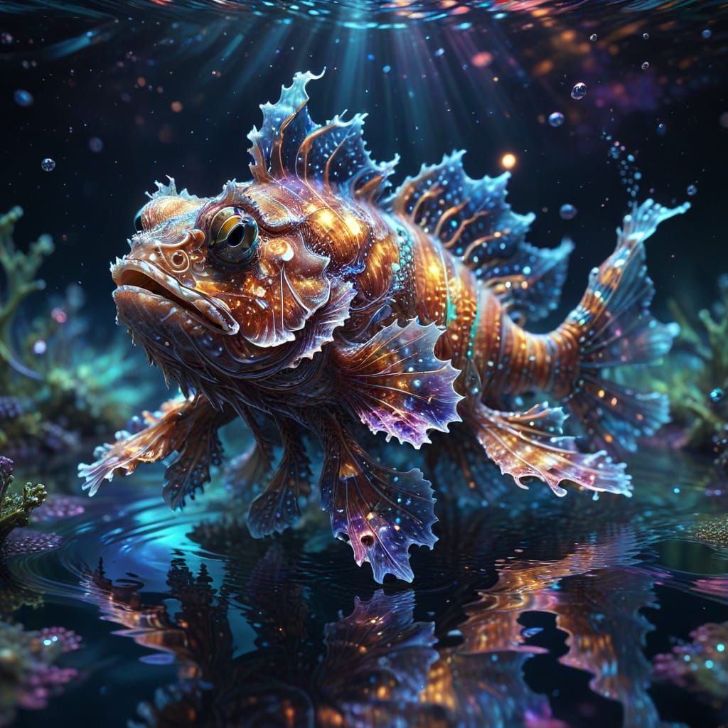 Close-up of a scorpionfish   by @Webmaster67