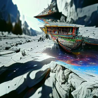 Boat in himalaya