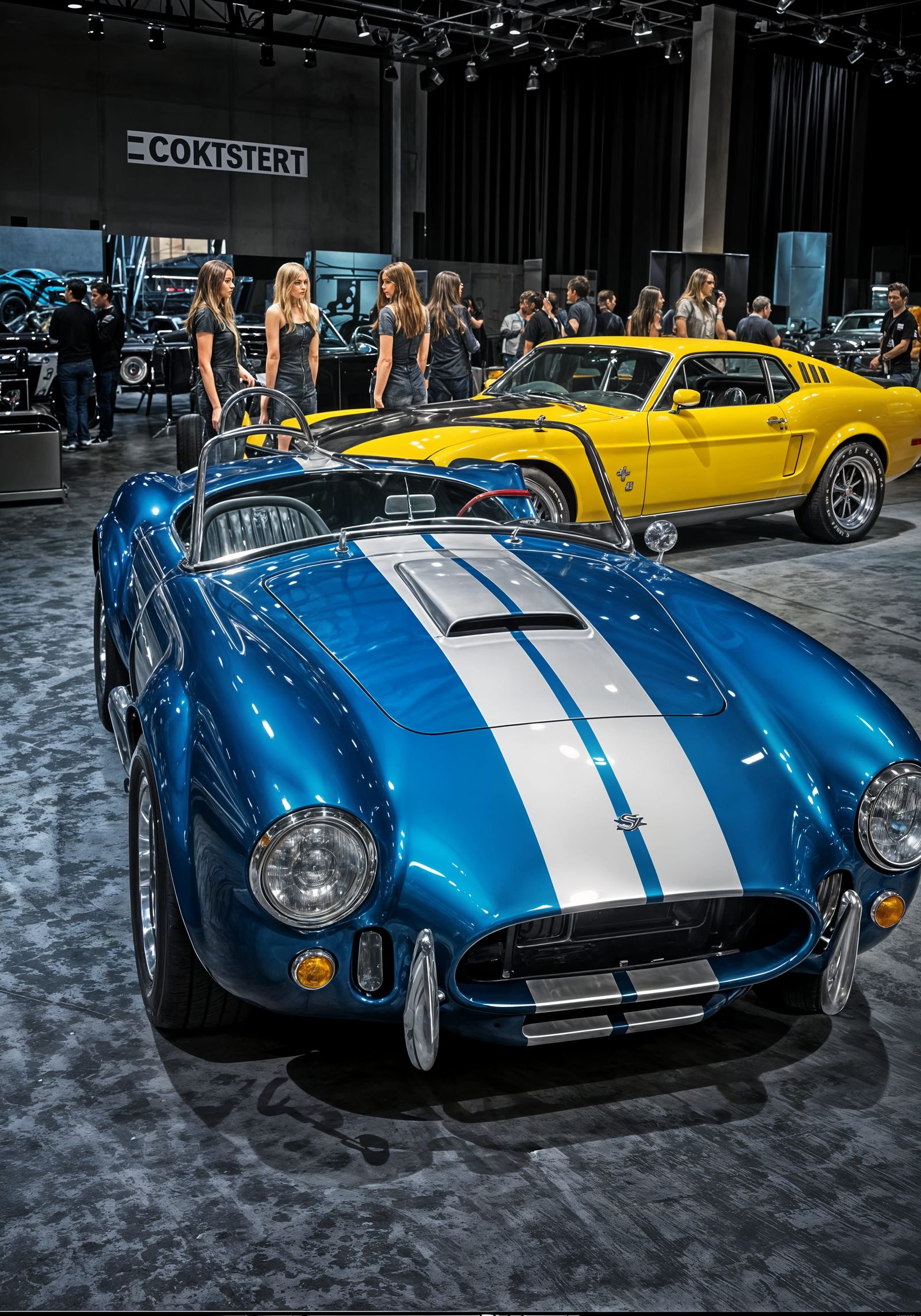  1967 Shelby Cobra 427  in striking blue color gleaming with silver flake ...  by @Showy