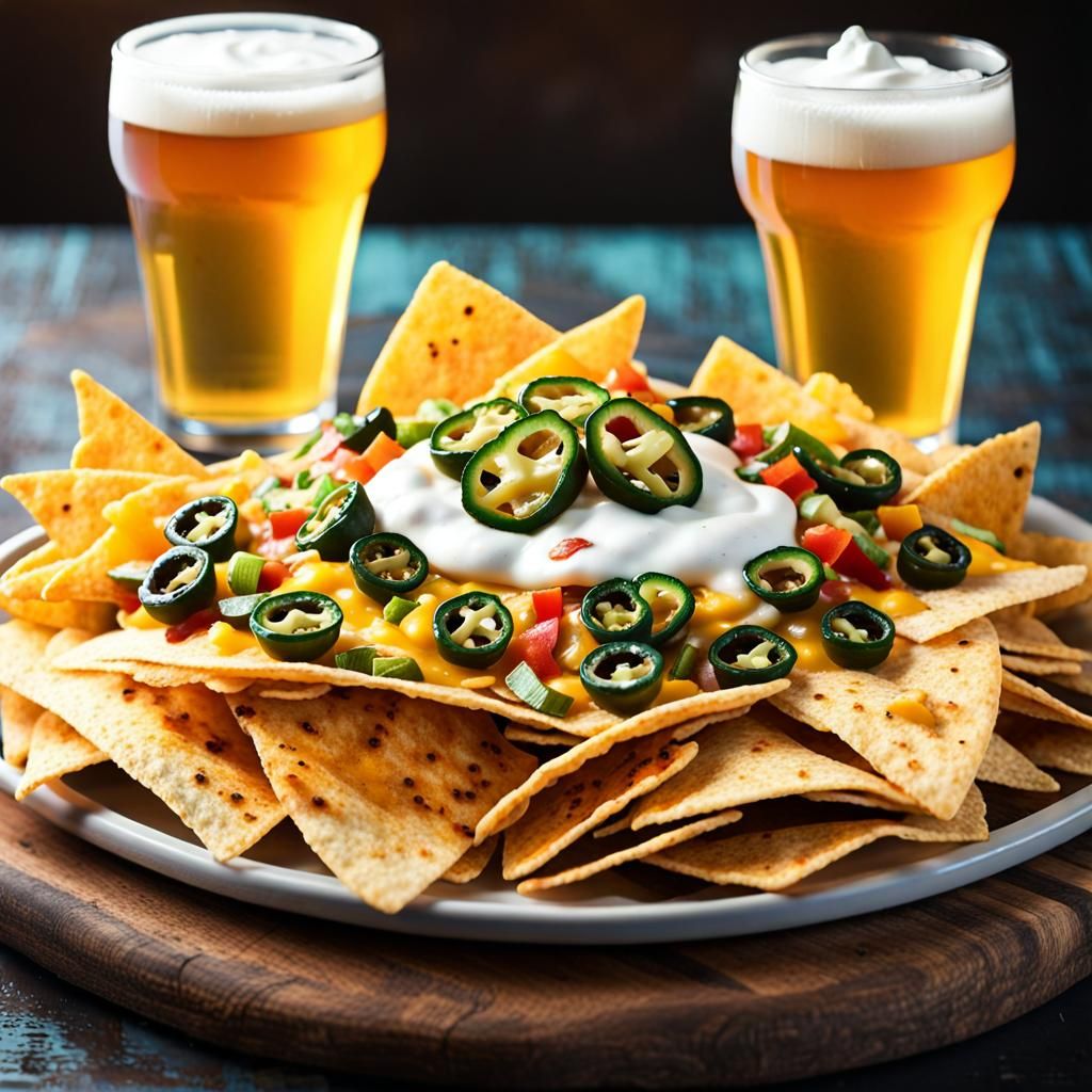 Nachos and beer  by @Fredericco