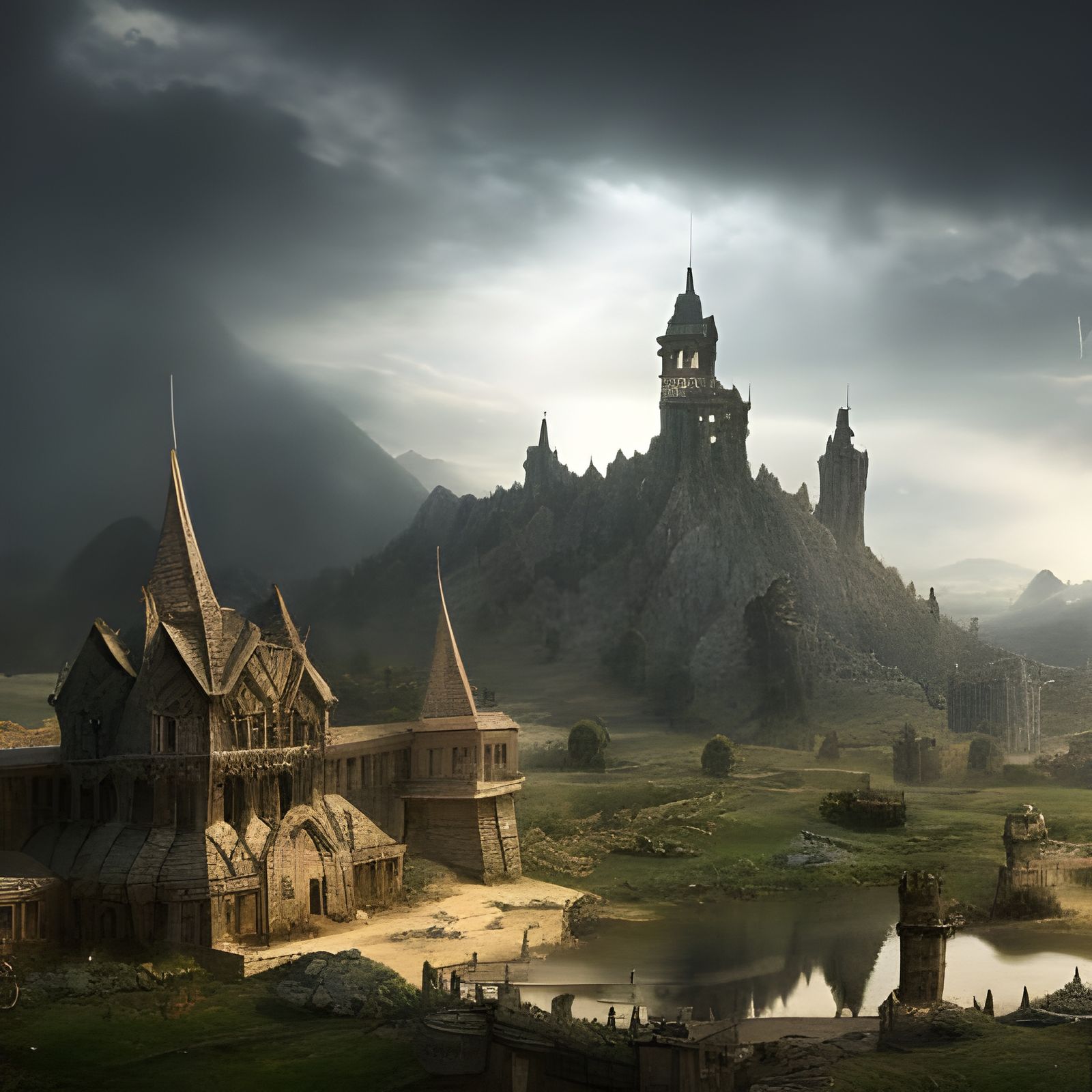 Medieval fantasy landscape undefined