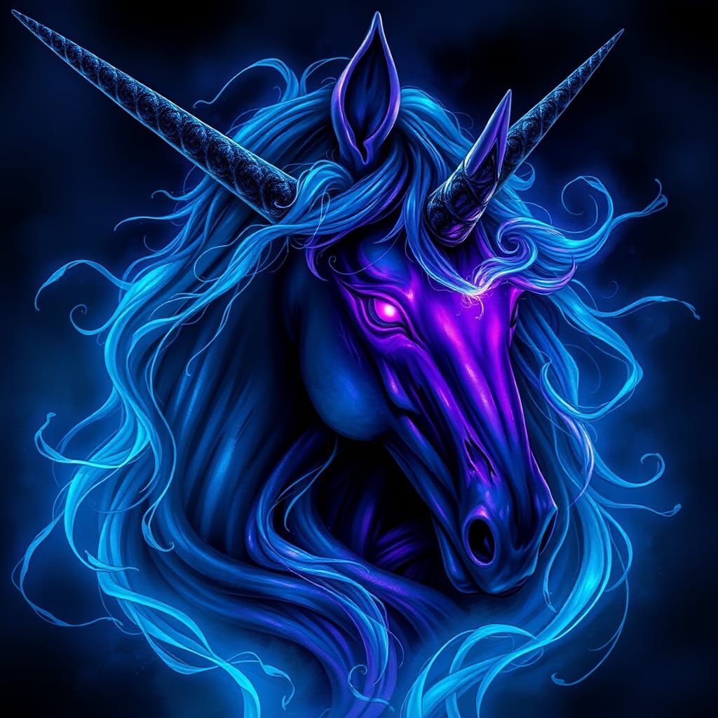 hyperrealism watercolor illustration. a [Unicorn] cloaked in...