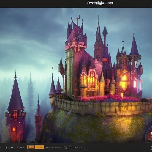 Gothic sleeping beauty castle