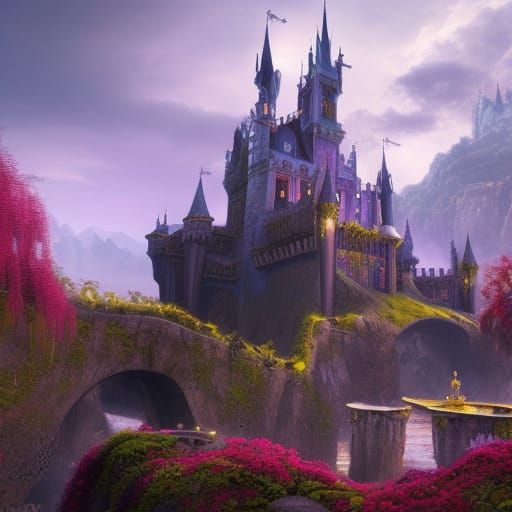 Gothic sleeping beauty castle