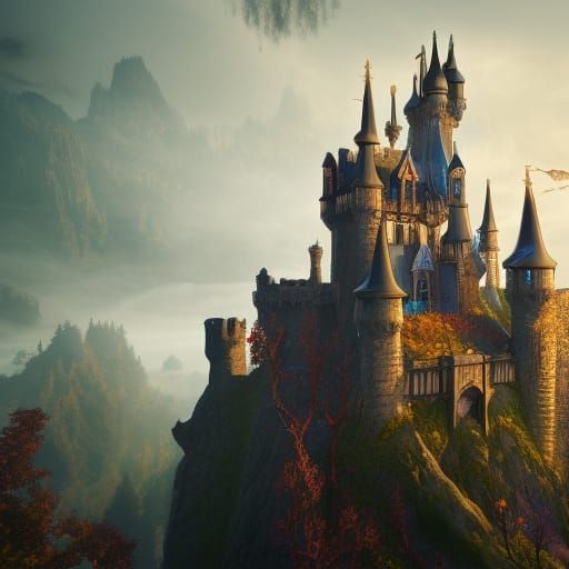 Gothic sleeping beauty castle