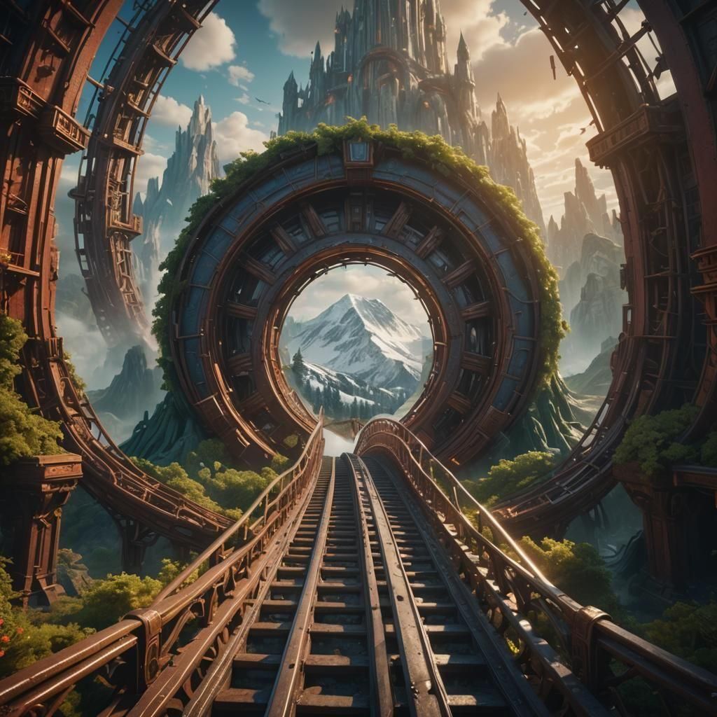 Roller coaster ride through different realms