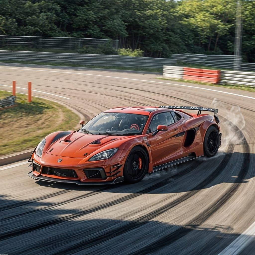 Radical Racer, drifting around a corner.