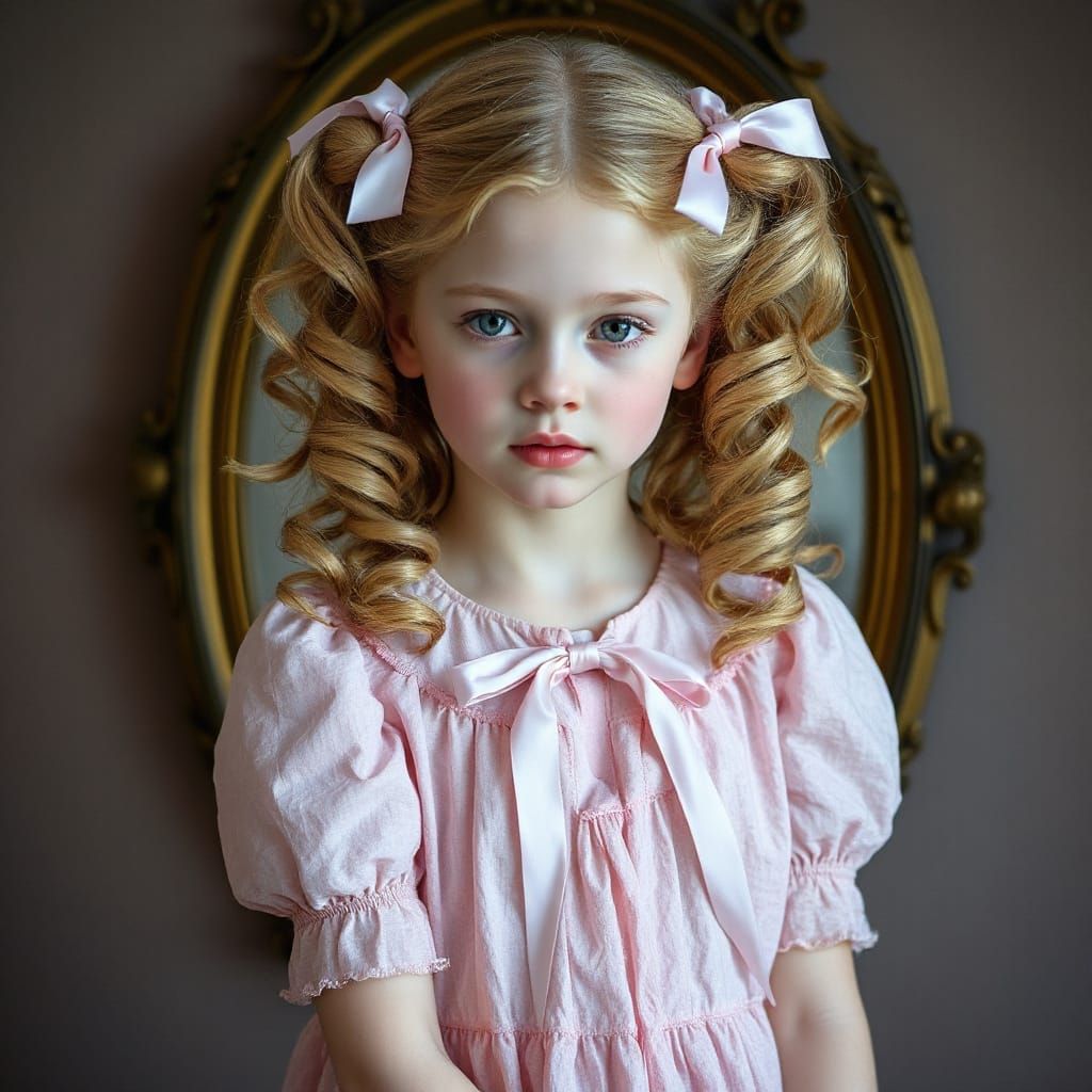 Gothic Teen with Hidden Mouth in Ethereal Style