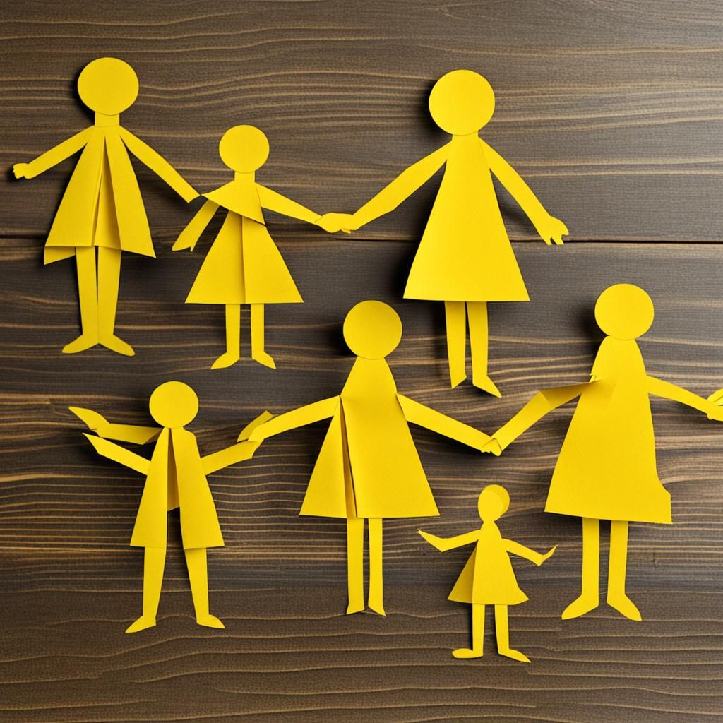 Paper doll chain