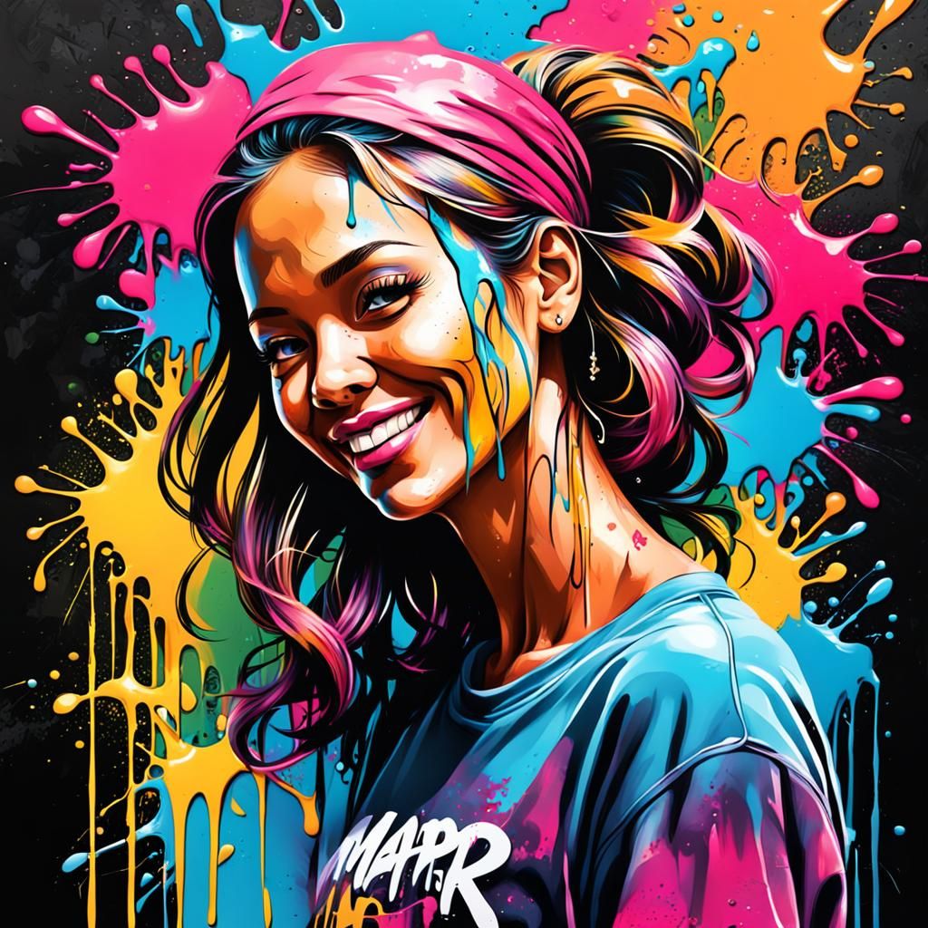 Happy Motherday with girl with text