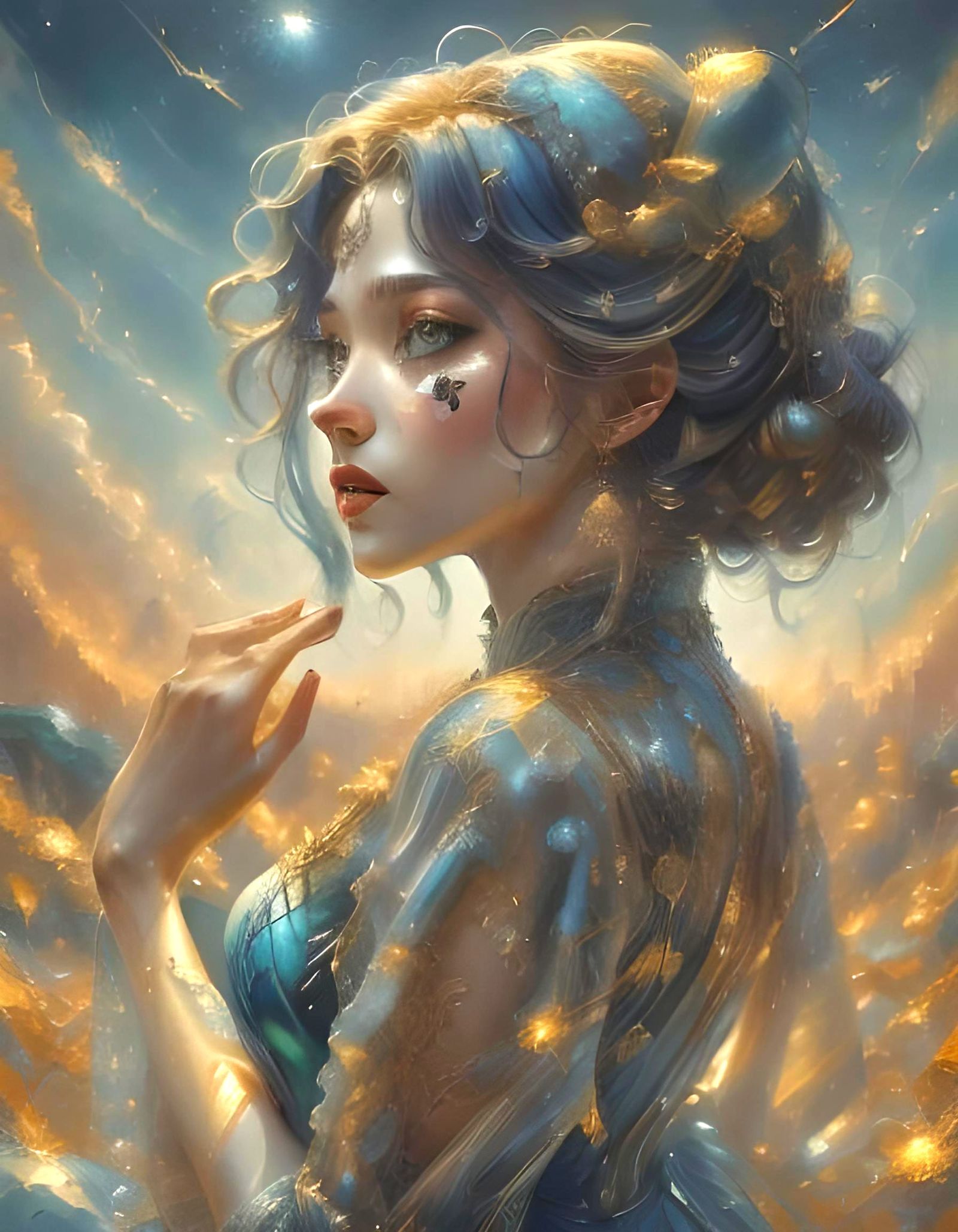 Selenolatry with Porcelain Doll and Stars