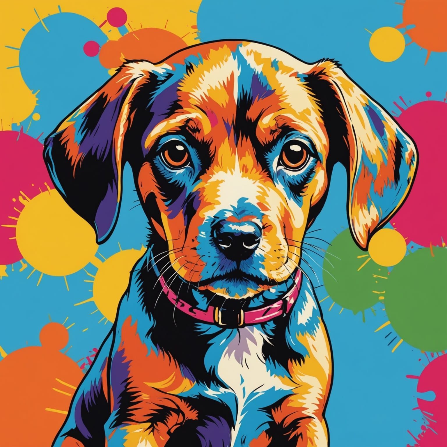 Pop art puppy dog  by @Bex