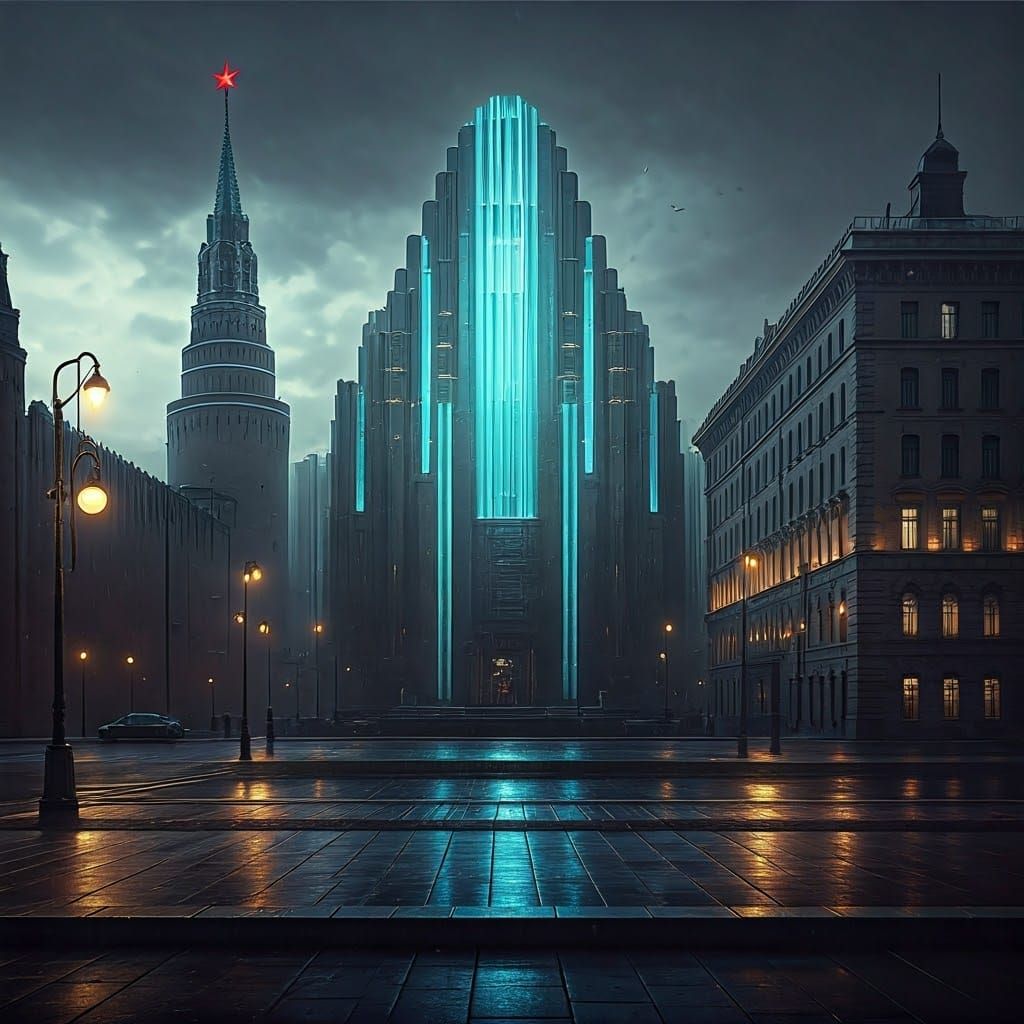 City Street After Rain