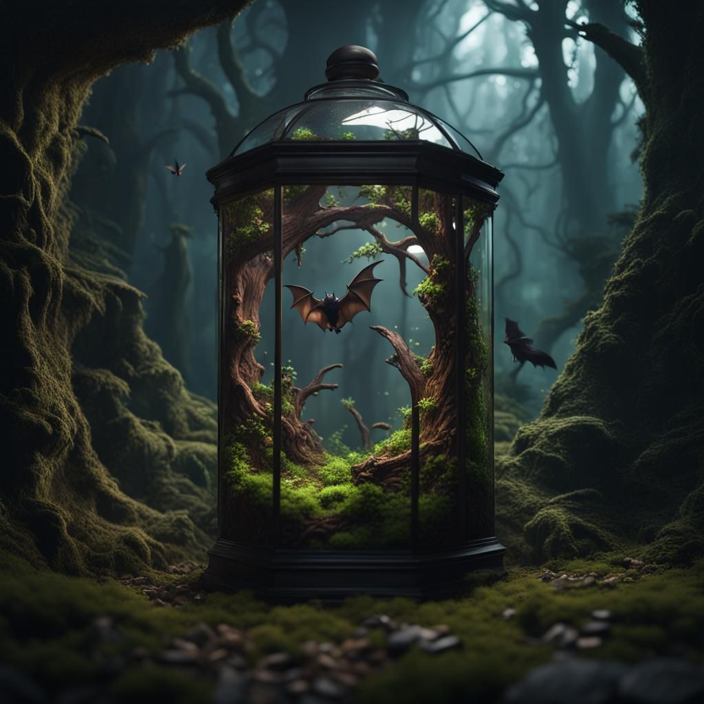 Bat terrarium   by @LunaShade