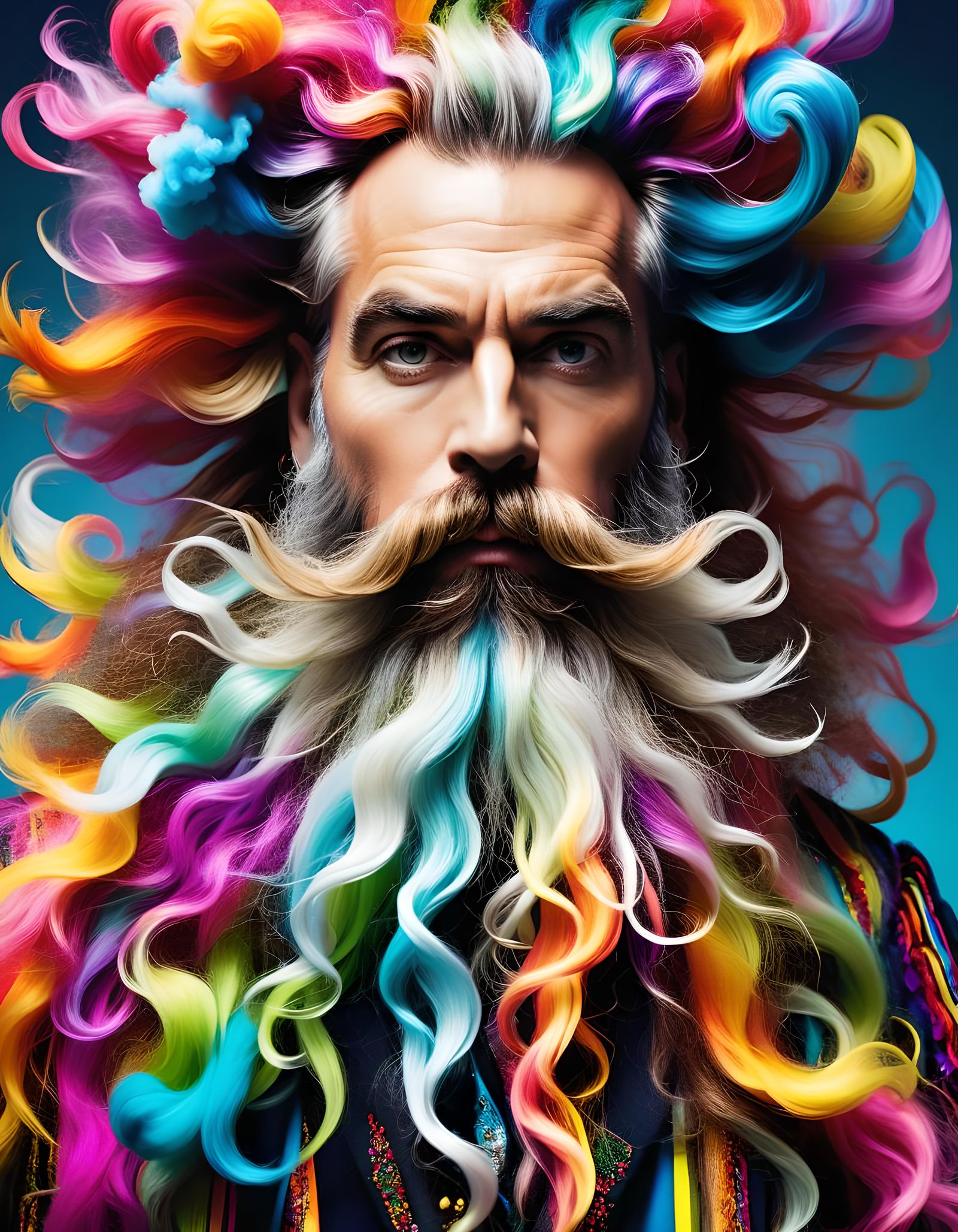 Beard of rainbow storms  by @Edana