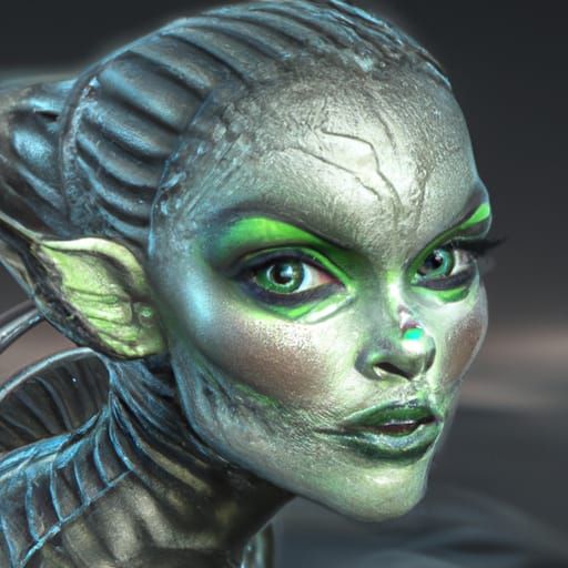 An alien beauty queen - AI Generated Artwork - NightCafe Creator