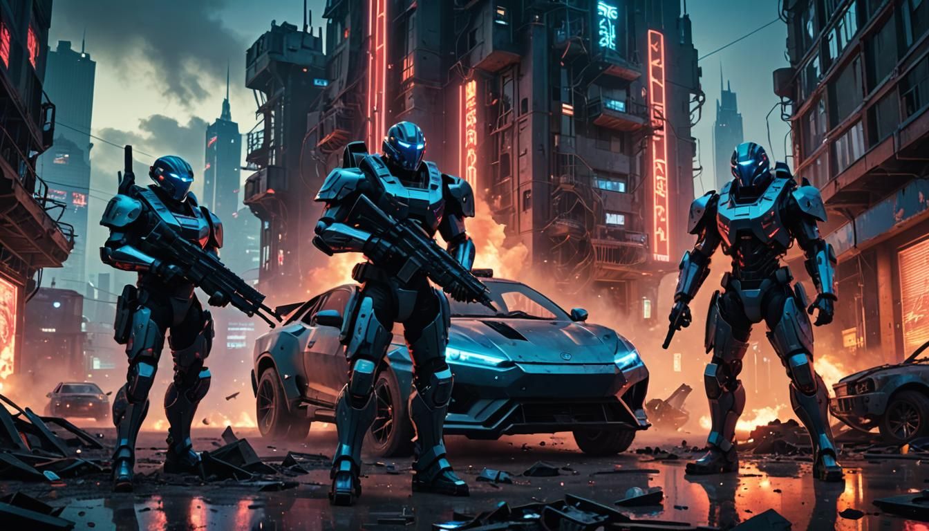 Three officers on patrol