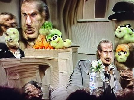 Still from a 1973 variety hour hosted by Vincent Price with ...