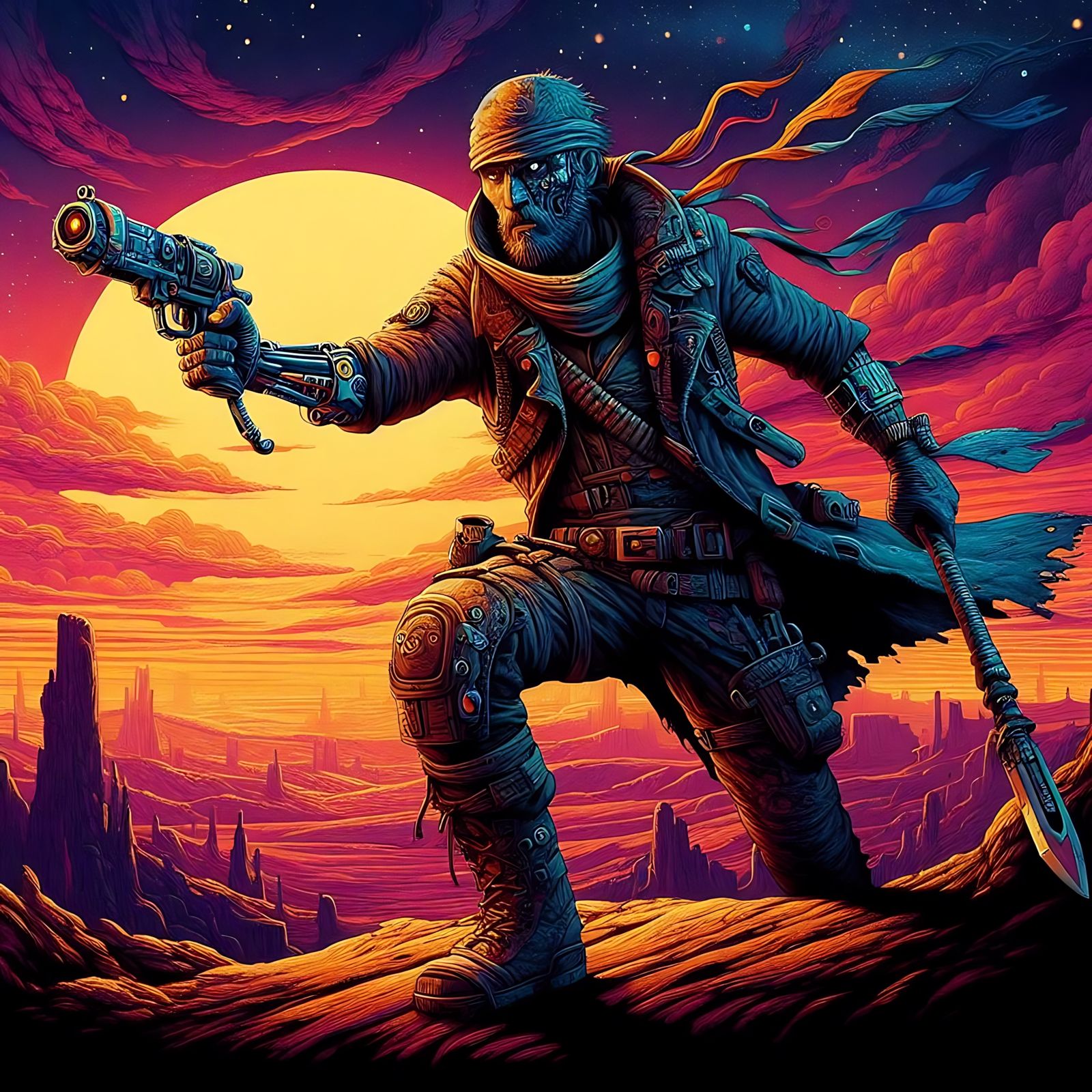 A rugged RimWorld colonist