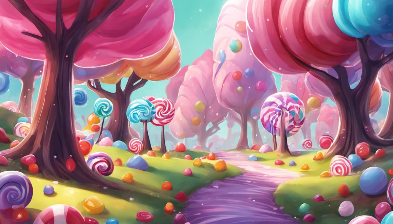 Candy Forest AI Generated Artwork NightCafe Creator