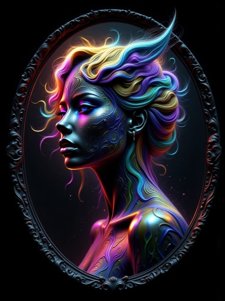 Concept Art Portrait with Dynamic Lighting and Vivid Colors