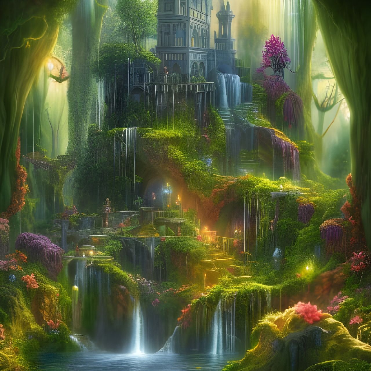 Secret Waterfall Cave House false