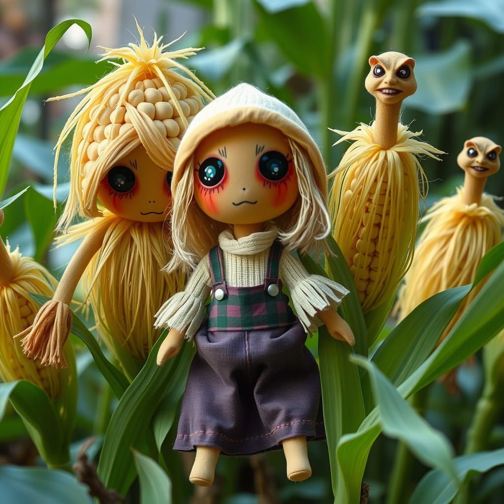 Evil Cornstalks: A Mutation of Cute Corn Husk Dolls