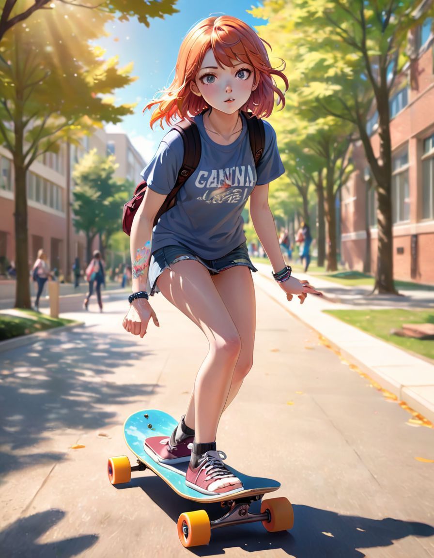 longboarding on campus