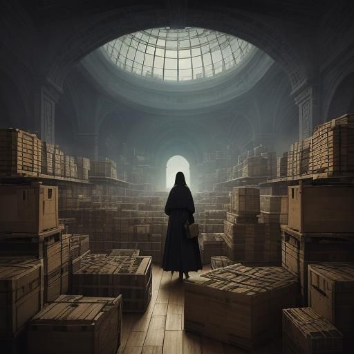 Endless Storage Space in Surrealist Style