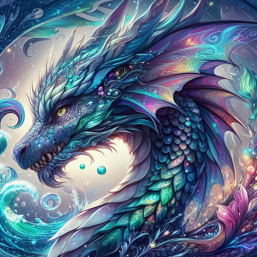 Water dragon AI Generated Artwork NightCafe Creator