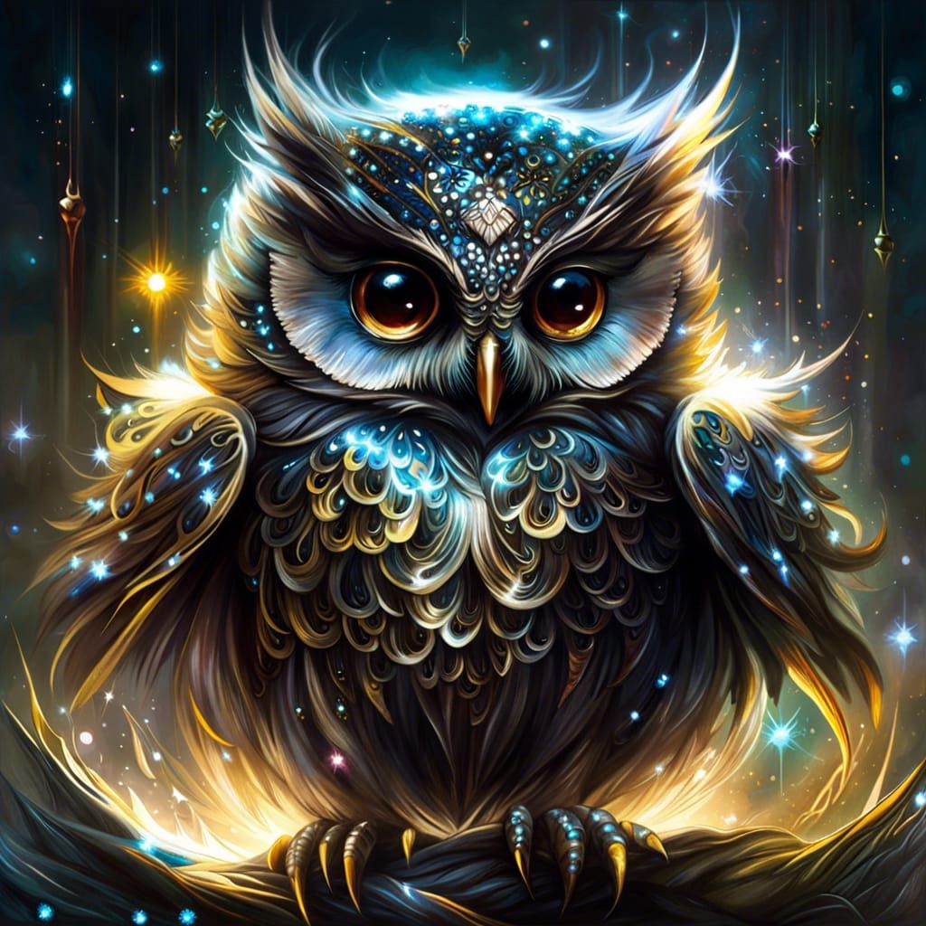 Cute Baby owl - AI Generated Artwork - NightCafe Creator