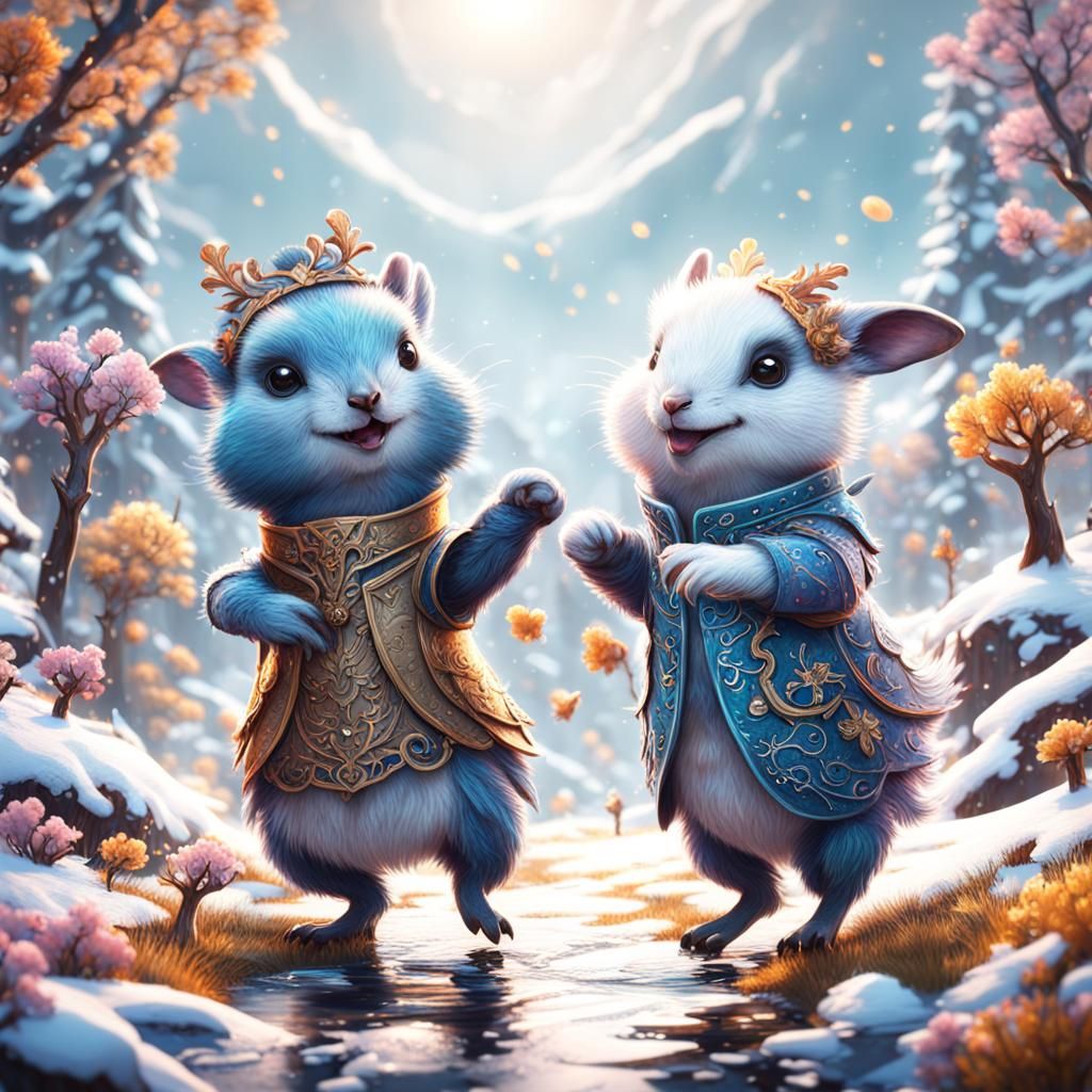 Winter animals  by @nomalunicorn