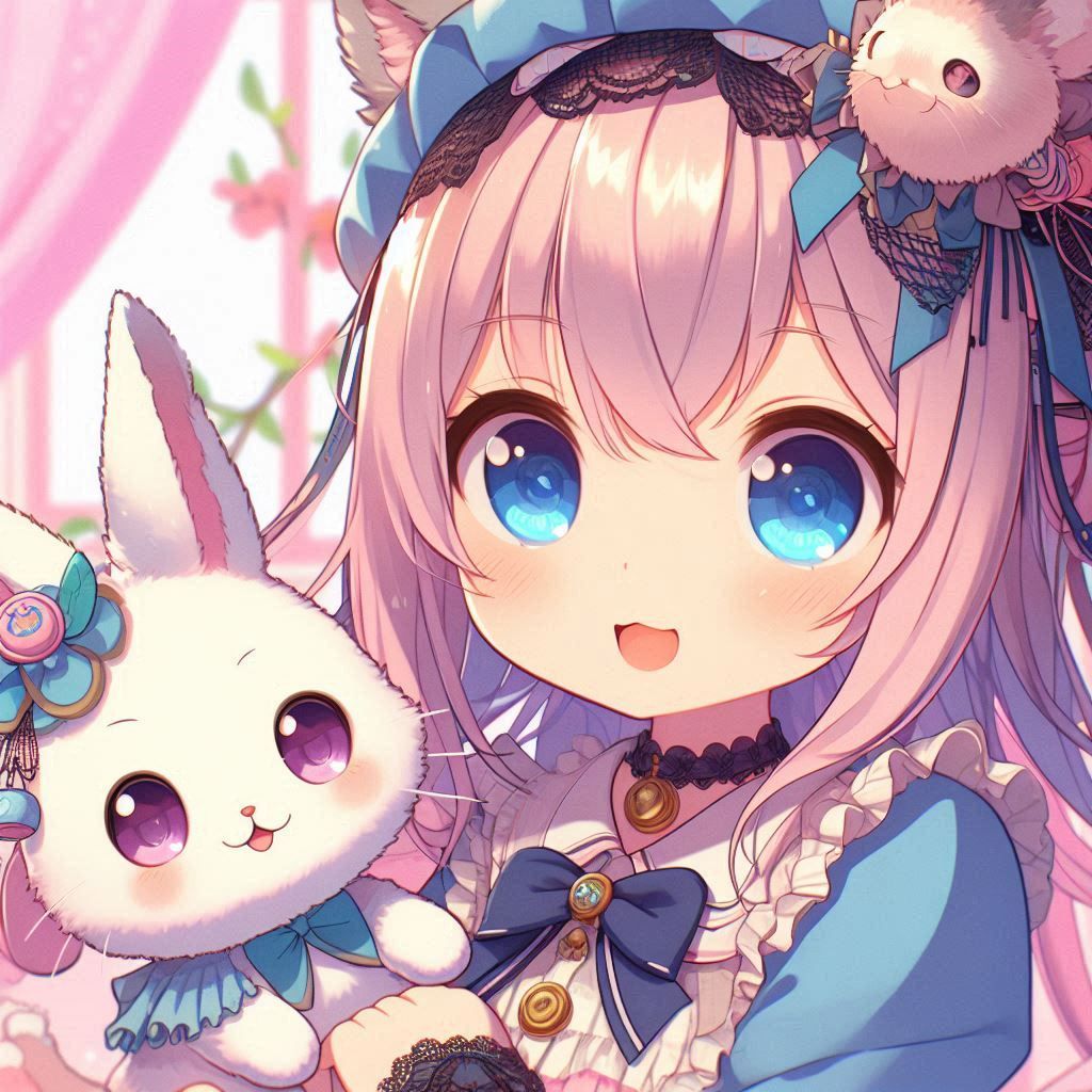 Girl holding a cabbit