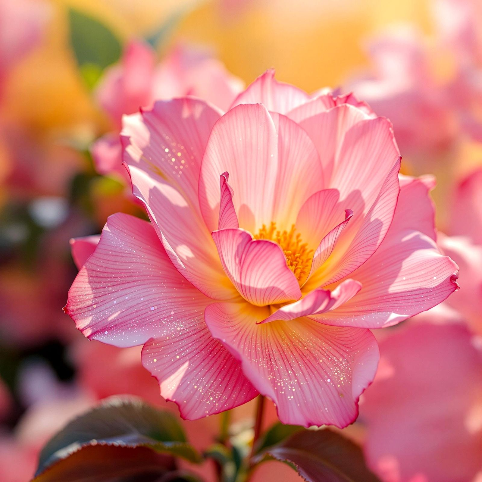 A untypical pink&yellow flower