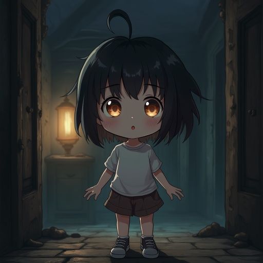 Chibi Moon in a haunted mansion