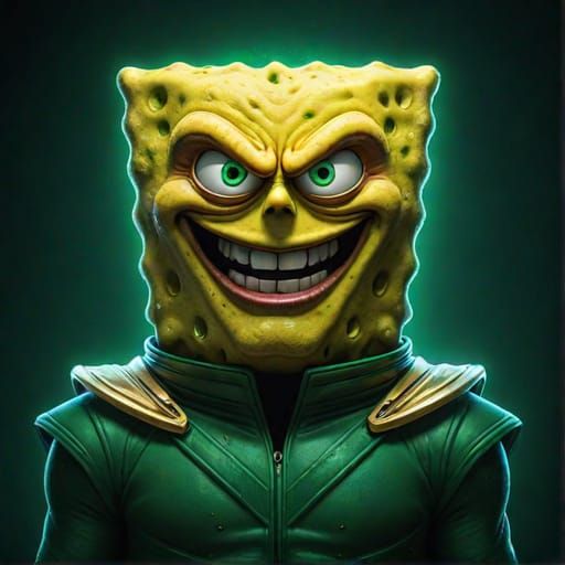Scary creations of SpongeBob SquarePants portrayed as the ev...