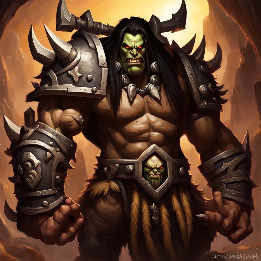 Grommash Hellscream the legendary chieftain of the Warsong Clan from ...