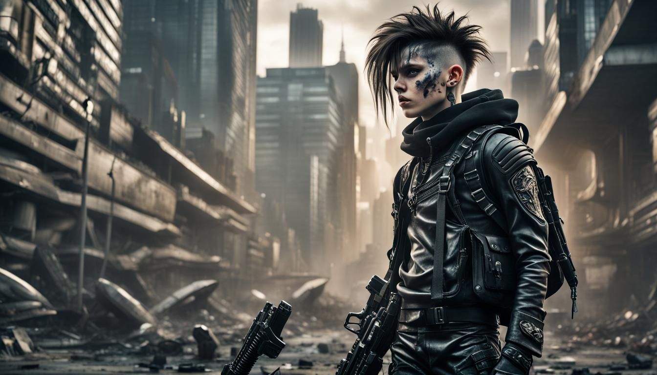 Punk warrior boy