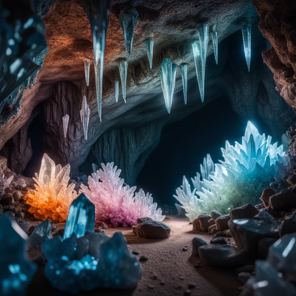 Crystal cave 2  by @sample_guy