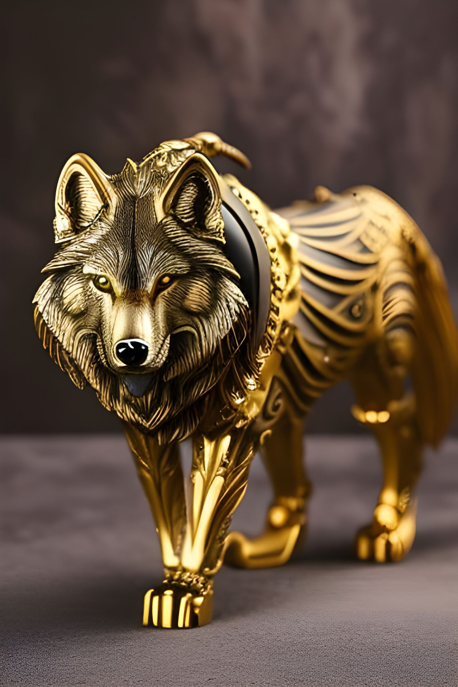 Golden wolf   by @VH