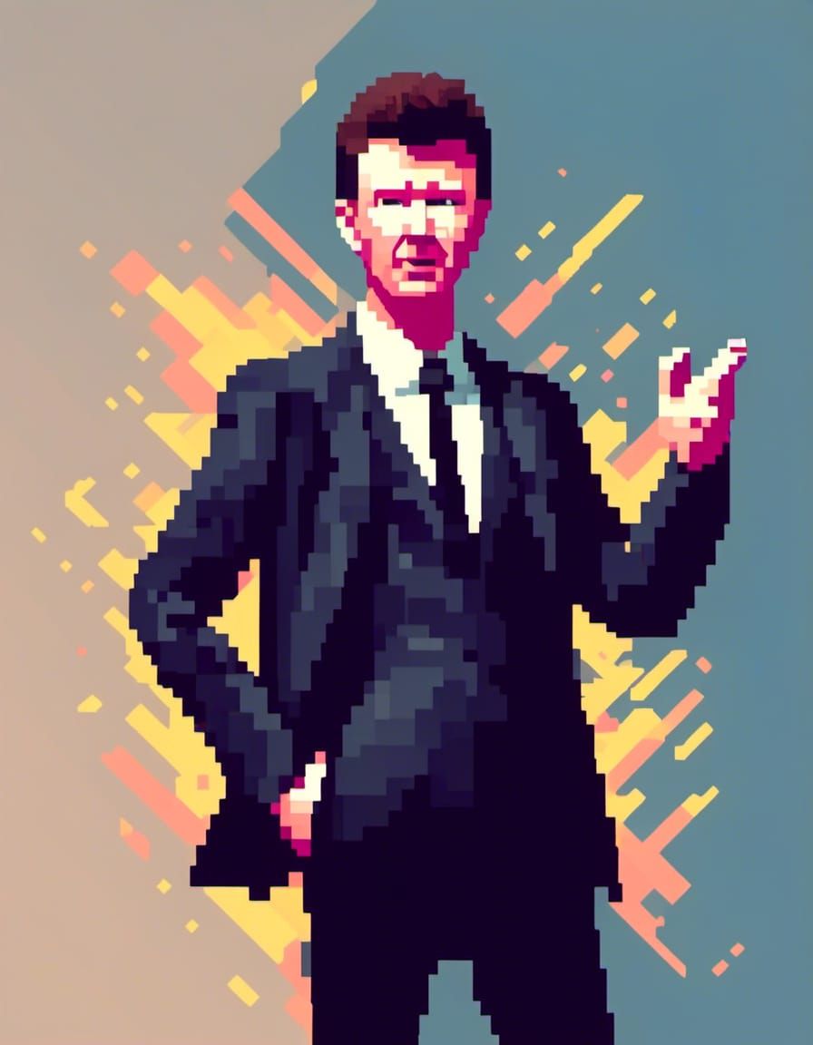 <lora:Pixel style:1.0> Rick astley