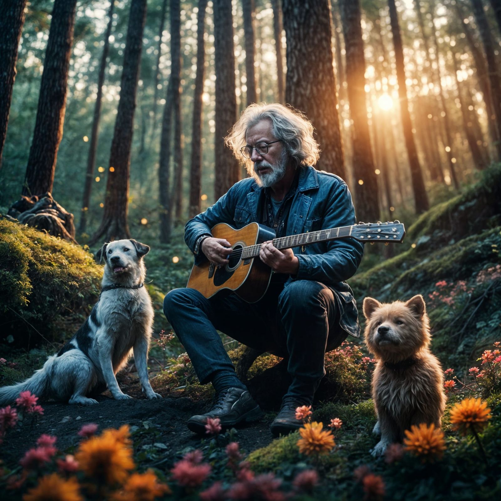 Eric Clapton and Jerry Garcia in Forest