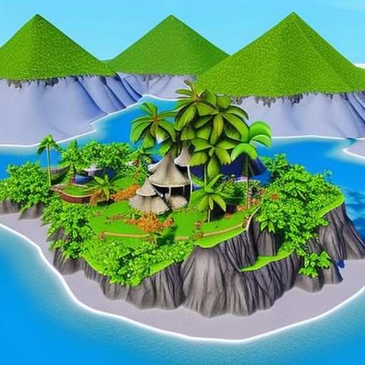 Magical tropical island 