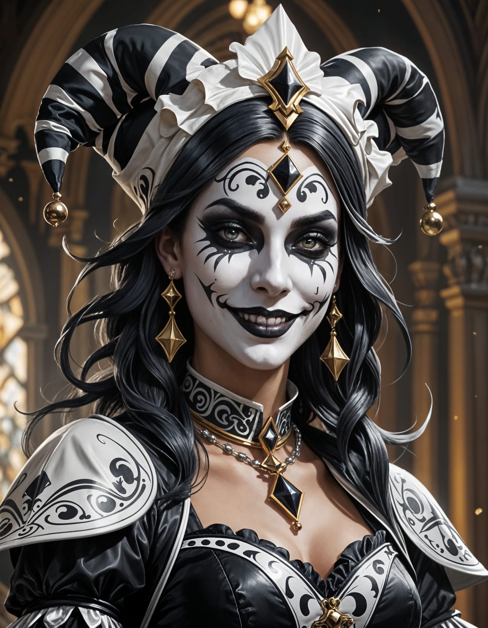 B&W Jester  by @Mr_Anime Manga