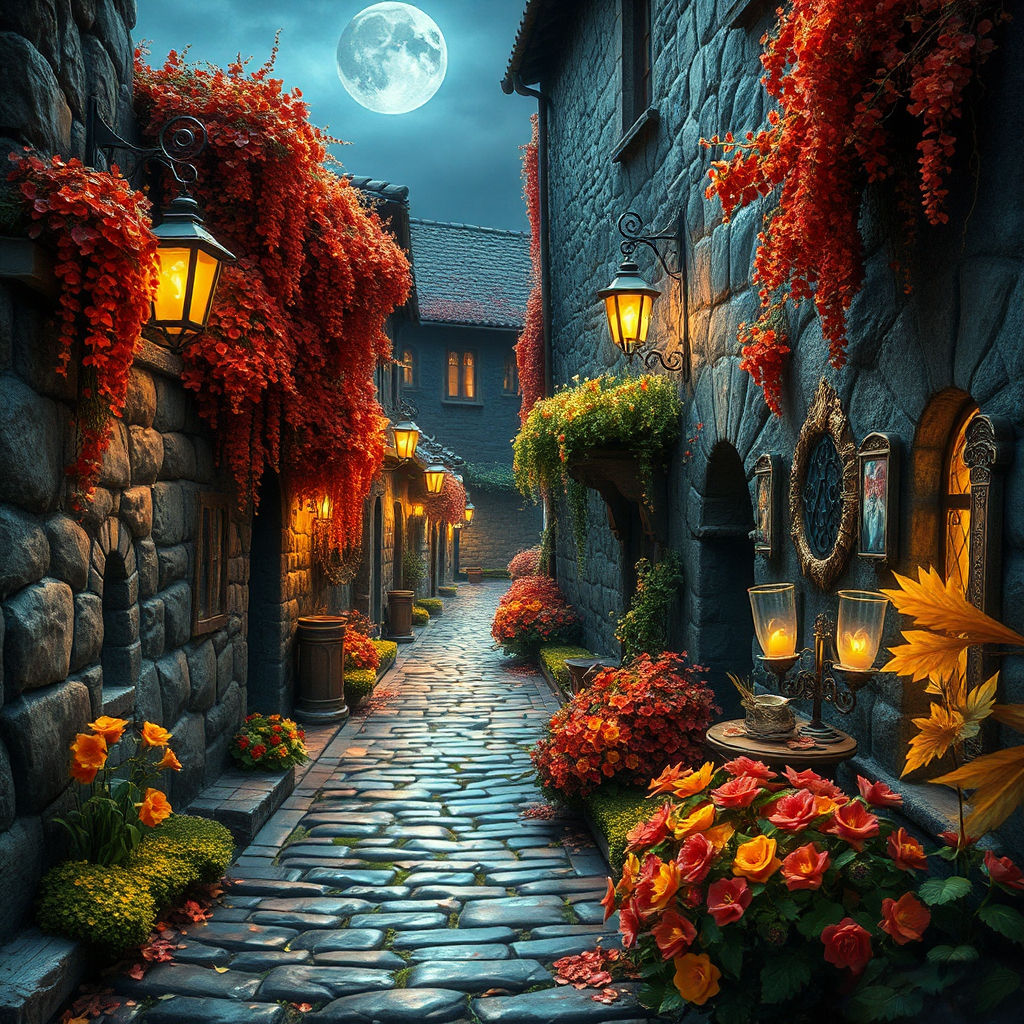 Medieval Cobble and Stone Alley