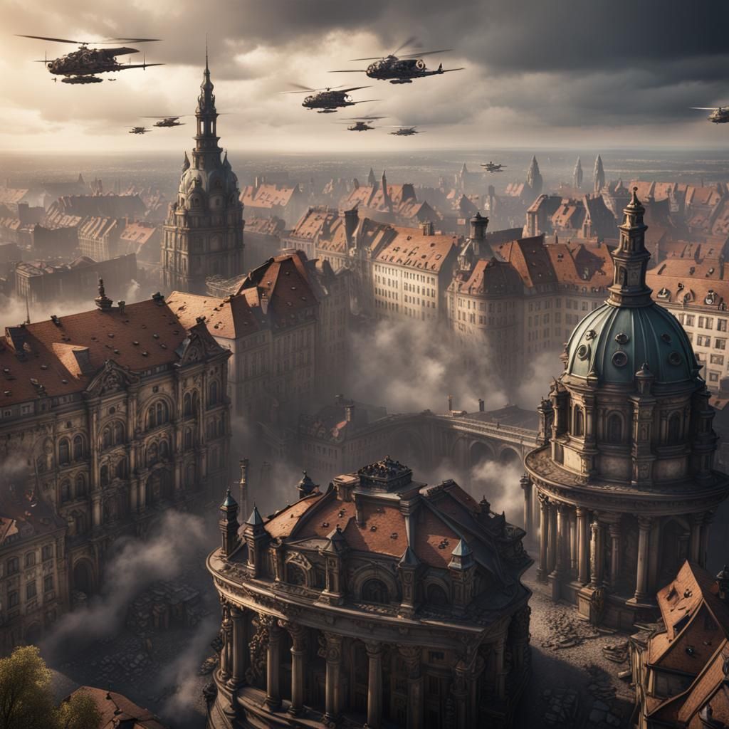 bombing raid over dresden