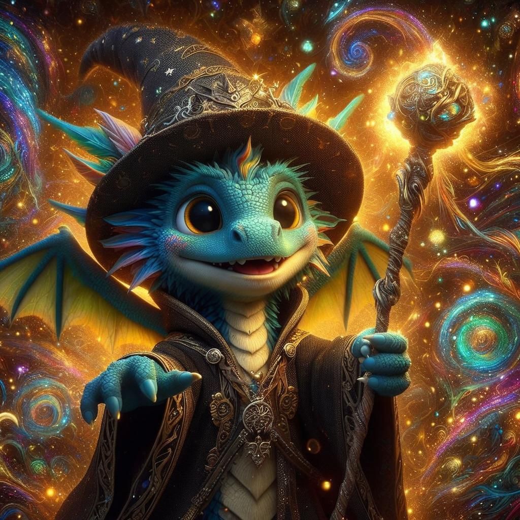 A Dragon Wizard  by @Rosie