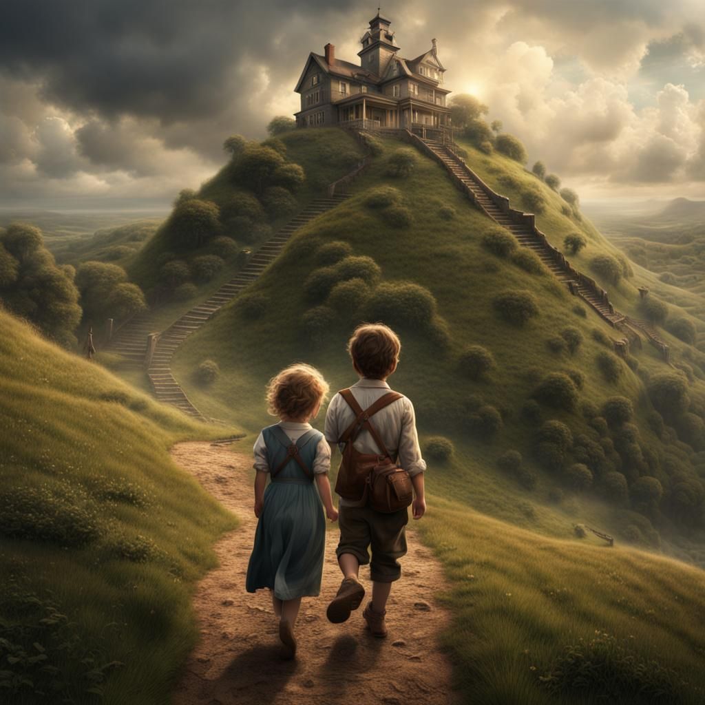 Jack and Jill went up the hill to fetch a pail of water AI Generated